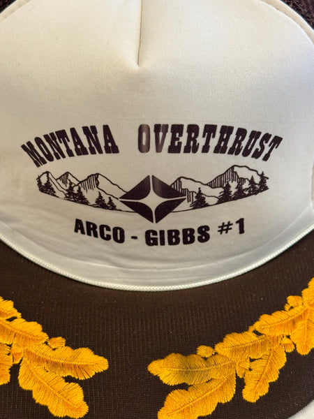 Vintage Montana Overthrust Brown Trucker Hat