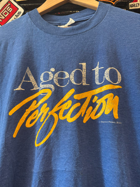 Vintage Aged To Perfection Blue T-shirt (L)