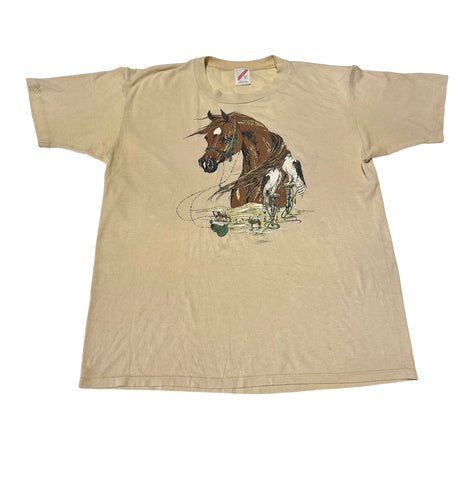 Vintage Horse T-shirt - Beige (L)