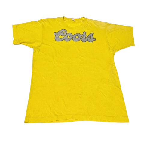 Vintage Yellow Coors Beer T-shirt (S)