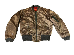 Vintage Bronze/Gold 70 MA-1 Flyers Bomber Jacket (M)