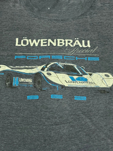 Vintage Lowenbrau Porsche Car Racing T-shirt (M)