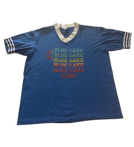 Blue Lake Vintage Ringer T-shirt (XL)