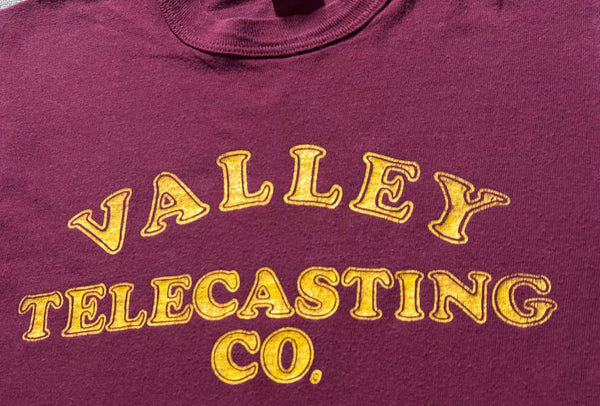 Vintage Maroon Valley Telecasting Co Ringer T-shirt (XS)