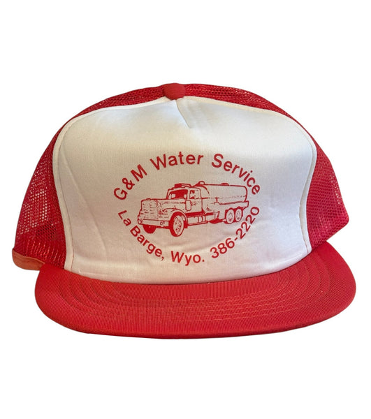 Vintage G&M Water Service Red Trucker Hat