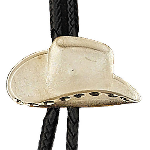 Bolo Tie - Silver Hat Bolo Tie, Made in the USA