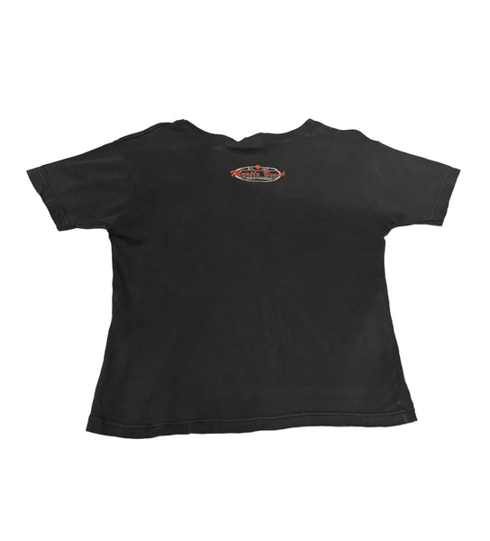 Vintage Harley Davidson Flame Crop Tee (L)