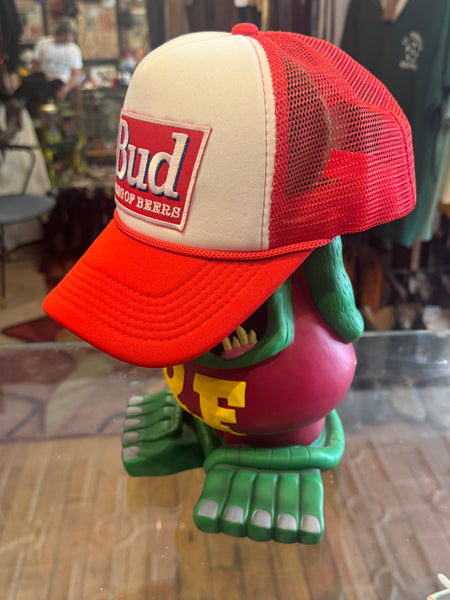 Bud King of Beers - White & Red Trucker Hat