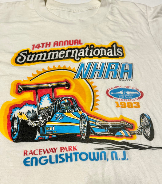 Vintage Summernationals Raceway - Ringer T-shirt (S)
