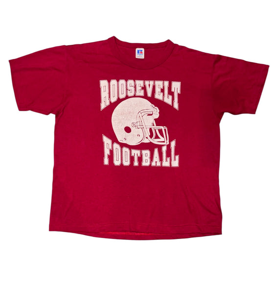 Vintage Burgundy Roosevelt Football T-shirt (L)
