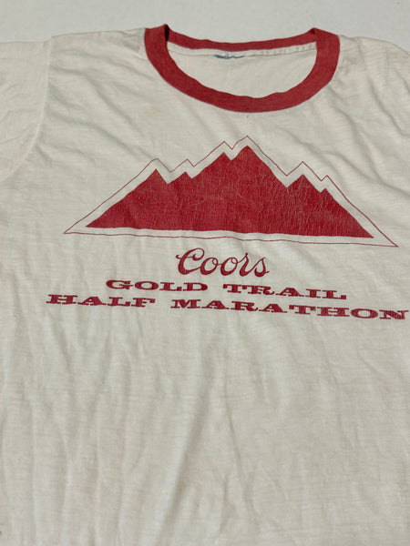 Coors - Gold Trail Half Marathon Vintage Ringer T-shirt (S-M)