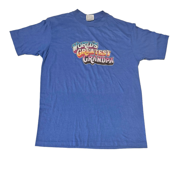 Vintage 80s Worlds Greatest Grandpa T-shirt (L)