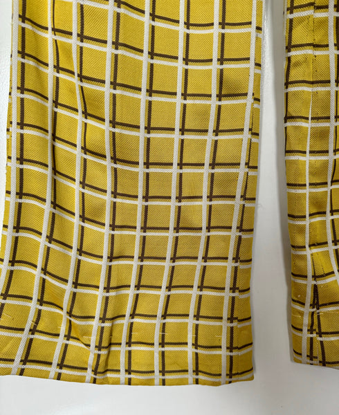 Vintage Geometric Flares - Mustard Yellow (24”-26”)