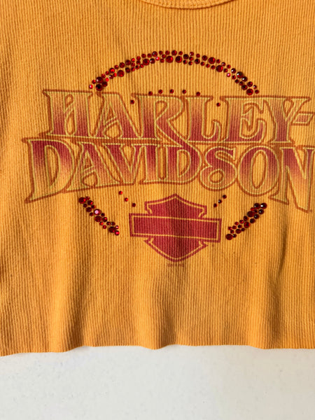 Vintage Harley Davidson Yellow Tank (M)