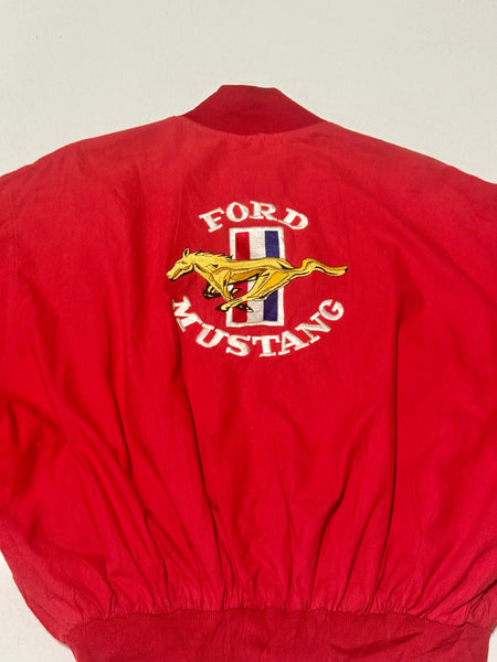 Vintage Red Ford Motorsport Bomber Jacket (XL)