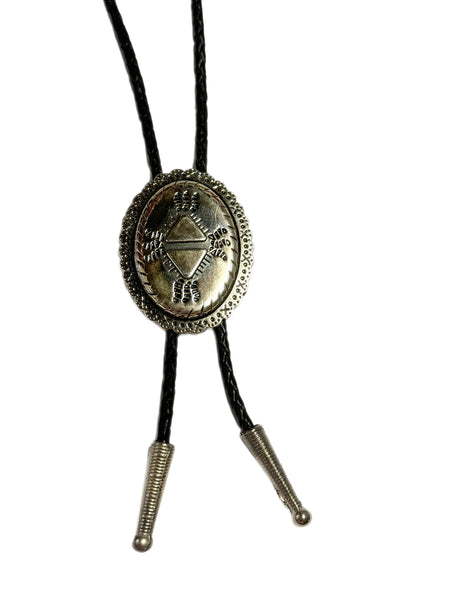 Bolo Tie - Silver Oval