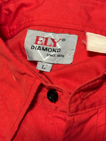 Vintage Red with Trucks ‘Ely Diamond’ - Western Shirt (XL)