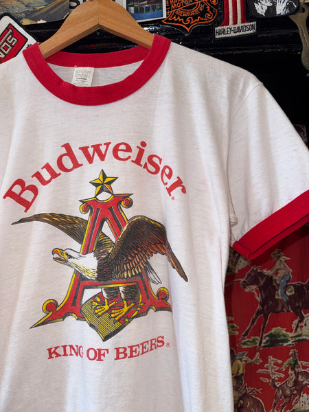 Vintage Budweiser Ringer T-shirt (M/L)