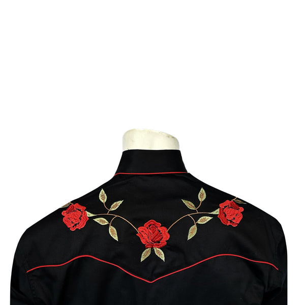 Rockmount Ranch Wear Western Shirt - Black Rose Embroidery