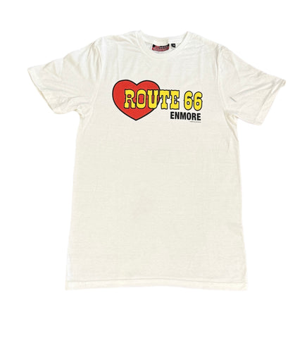 Route 66  Heart T-Shirt - White