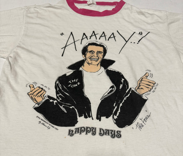 Happy Days The Fonz 1976 Vintage Ringer T-shirt (M)