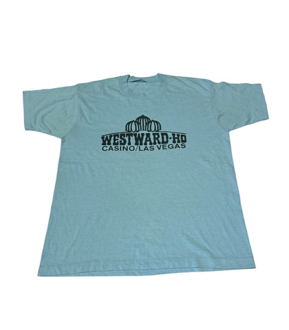 Vintage Blue Westward Casino Las Vegas T-shirt (L-XL)