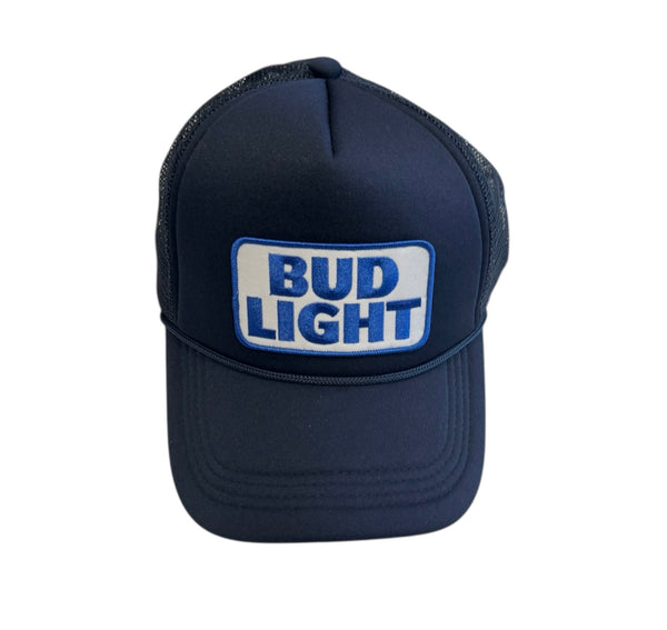 Navy Blue Bud Light Trucker Hat