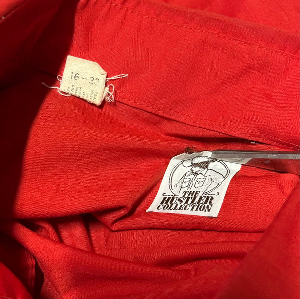 Vintage ‘The Hustler Collection’ Red Western Shirt - (M)