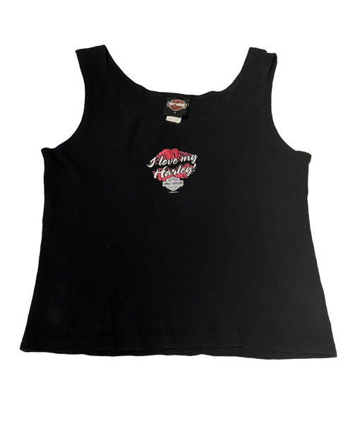 Vintage Harley Davidson ‘I Love my Harley’ Tank Top (L)