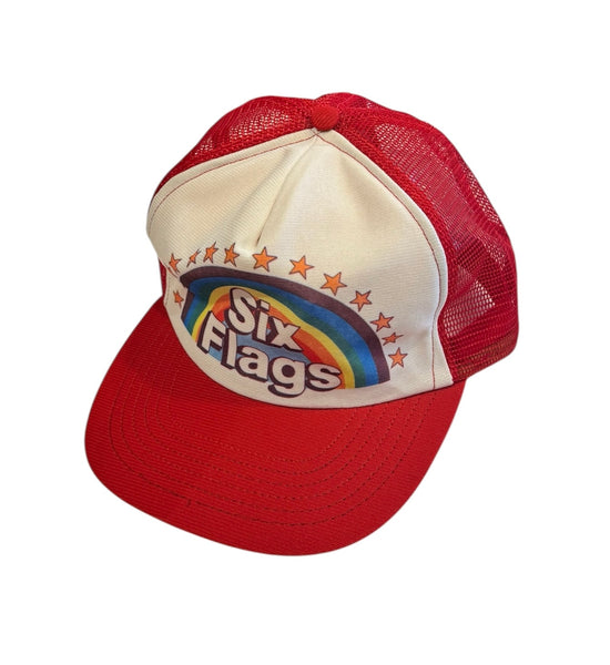 Vintage Six Flags Red Hat