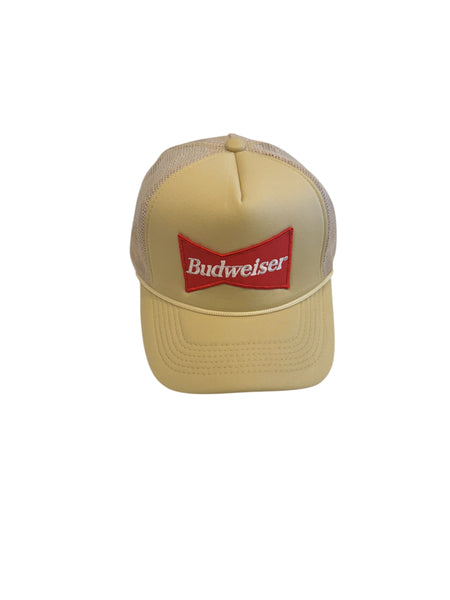 Beige Budweiser Trucker Hat