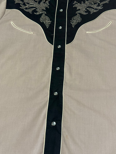 Vintage Two Tone Western Shirt - ‘Rocking Ranchwear’  (M)