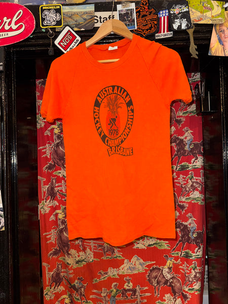 Vintage Orange Aus Hockey Champs 1978 Ringer T-shirt (XS/S)