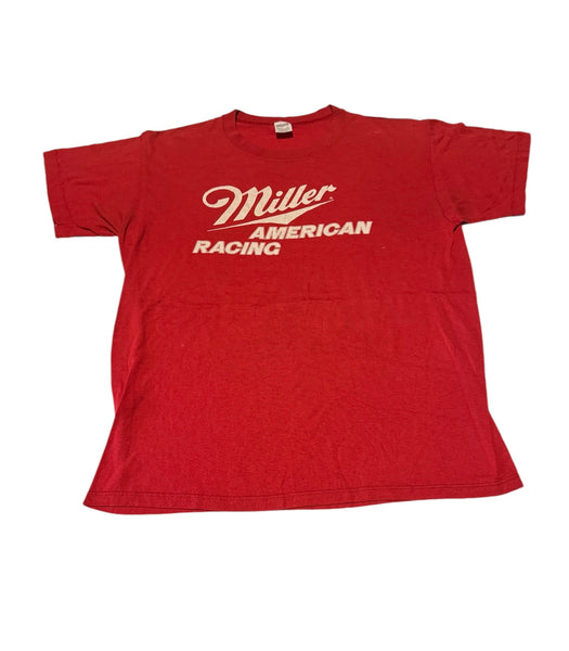 Vintage Red Miller Racing T-shirt (L)