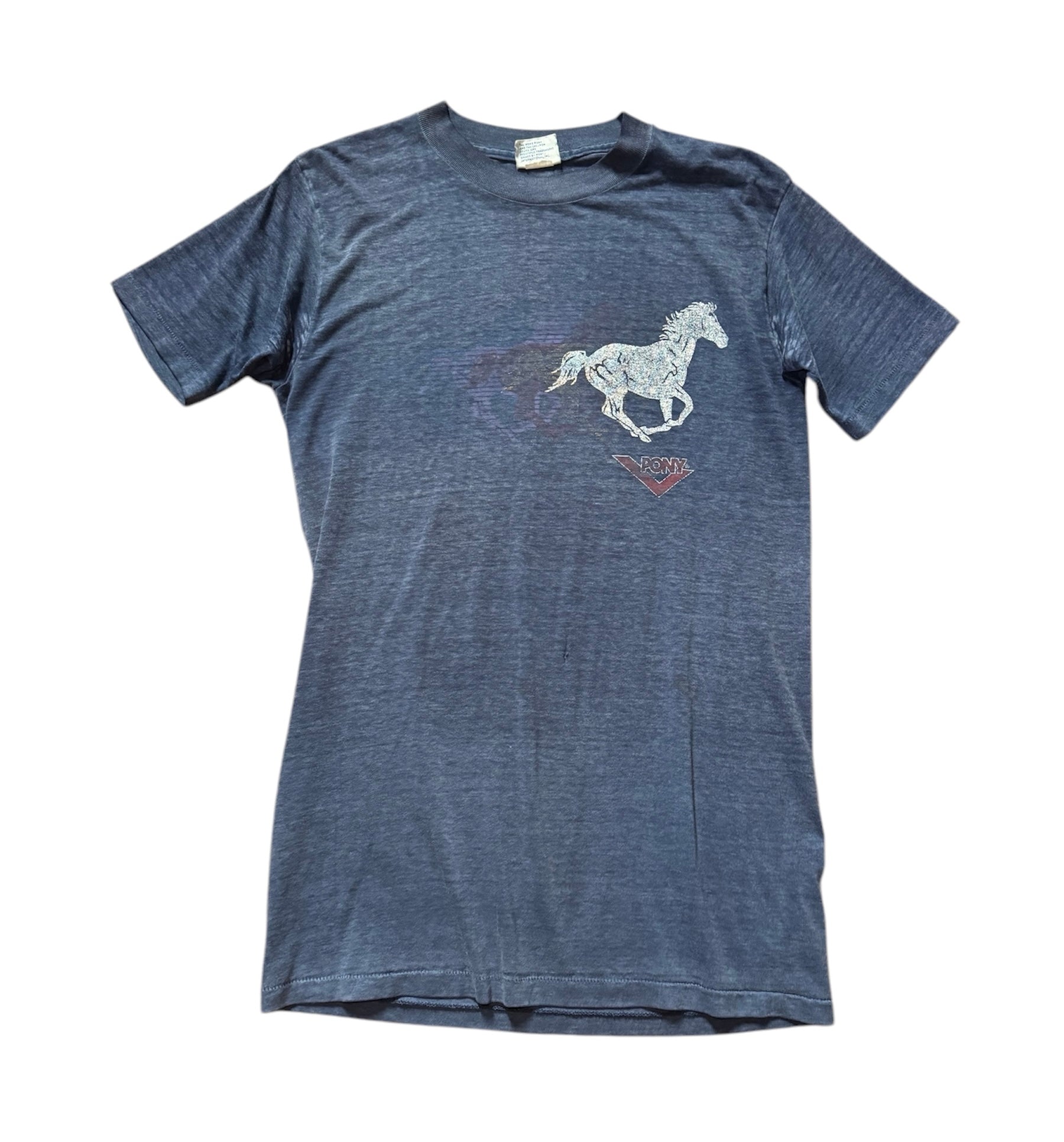 Vintage Blue Pony T-shirt (XL)