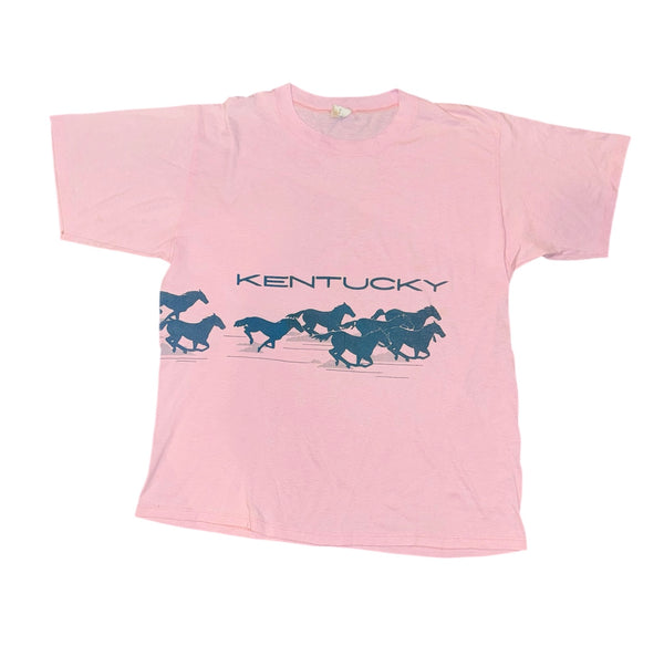 Vintage Pink Kentucky Horses T-shirt (XL)