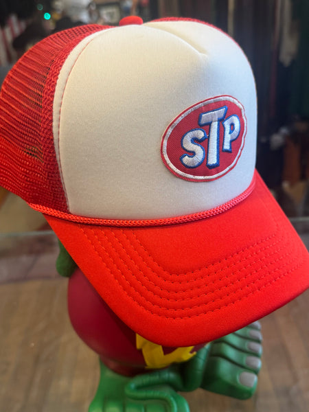 STP - White & Red Trucker Hat