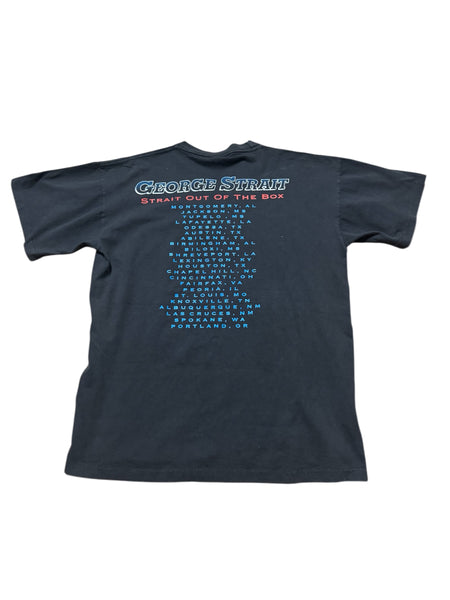 Vintage Black George Strait - ‘Strait out of the Box’ T-shirt (L)