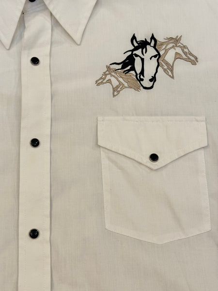 Vintage White Horses  ‘High Noon’ - Western Shirt (XL)