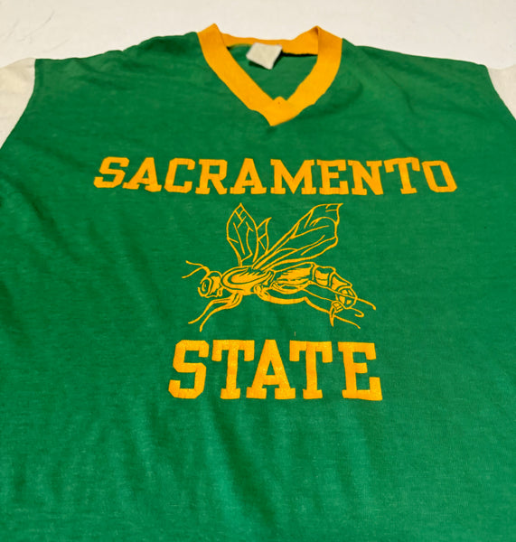 Vintage Green Sacramento Bee Baseball T-shirt (S-M)