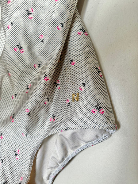 Vintage Swimsuit - Spots and Flowers (S-M)