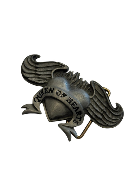 Vintage Belt Buckle - Queen of Hearts