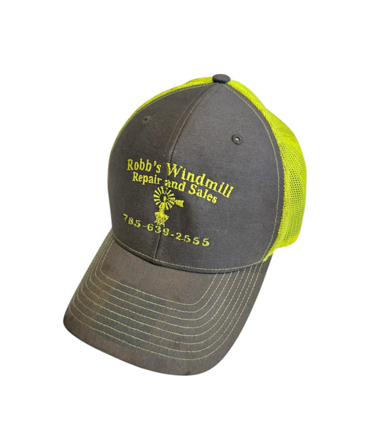 Vintage Robb’s Windmill Sales Neon Trucker Hat