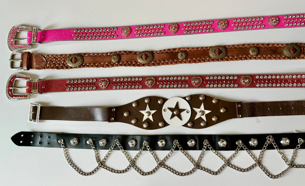 Vintage Studded Chain Belt (32")