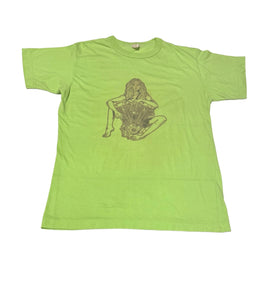 Vintage Neon Lady & Engine T-shirt (M-L)