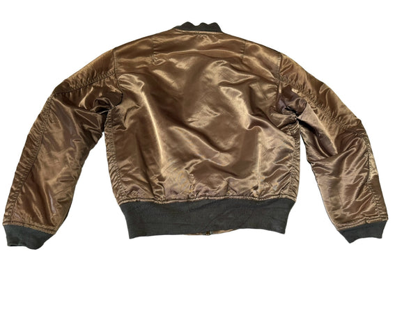 Vintage Bronze/Gold 70 MA-1 Flyers Bomber Jacket (M)