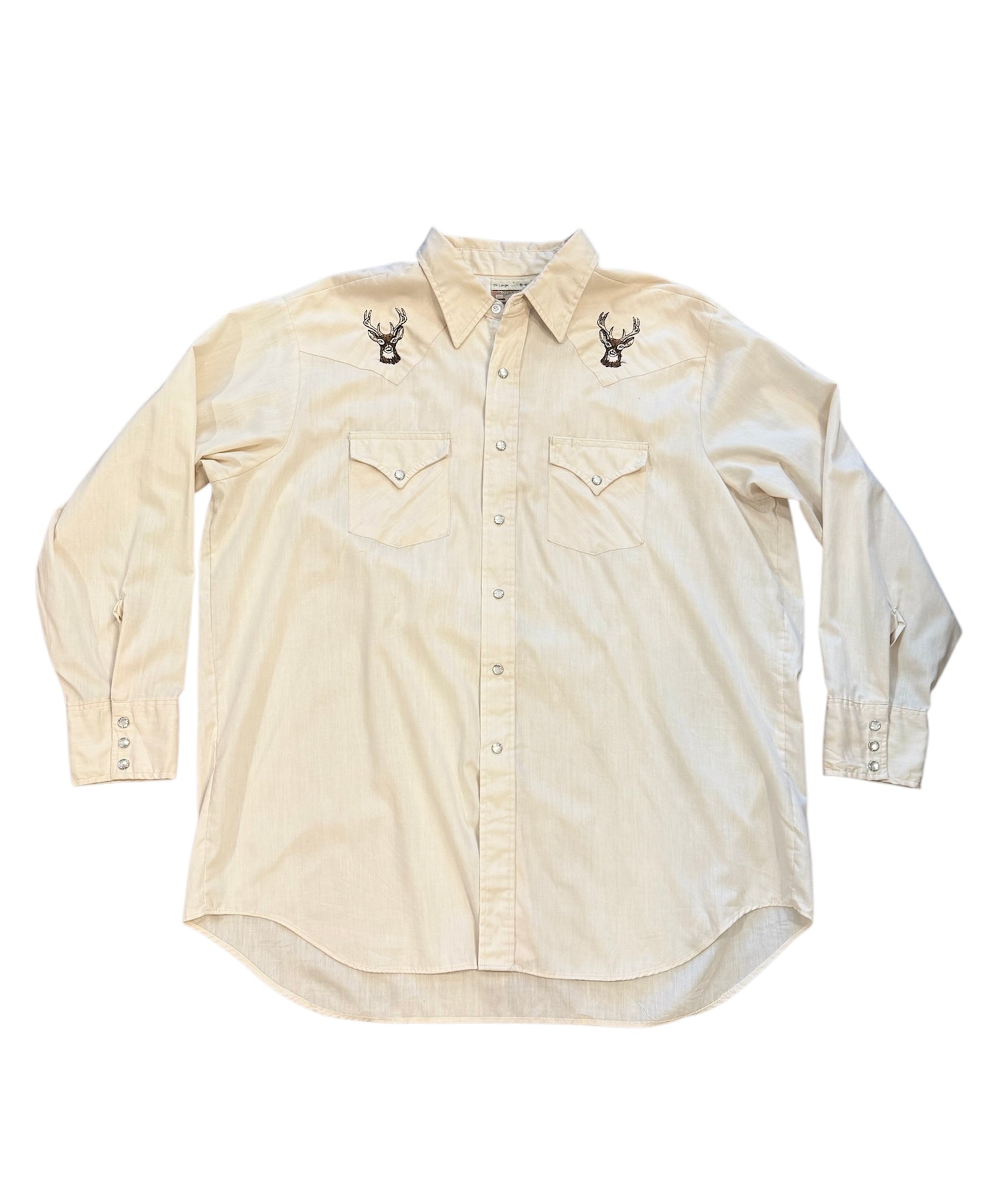 Vintage Cream Deer  ‘Western Wear’ - Western Shirt (XXL)