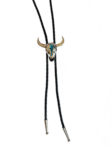 Bolo Tie - Long Horn,  Made in USA