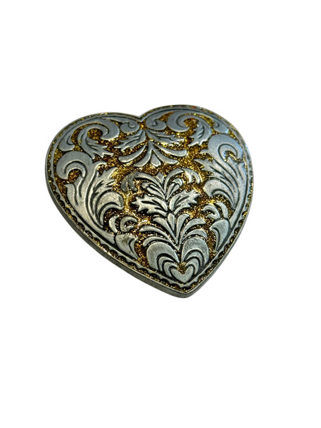 Gold Heart Belt Buckle
