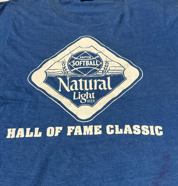 Vintage Blue Natural Light Beer T-shirt (S)